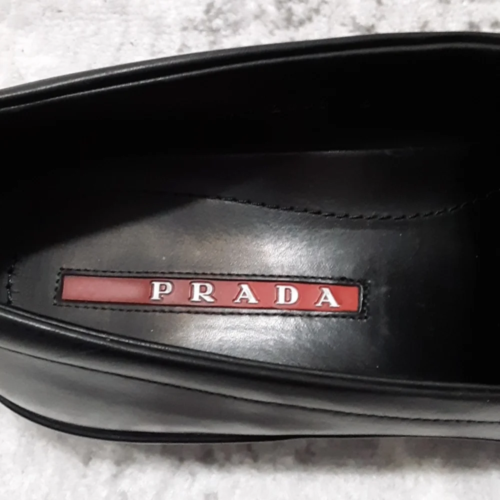 🔥🔥PRADA Men's logo loafers black size 8 US MSRP $695🔥🔥 - Picture 7 of 11